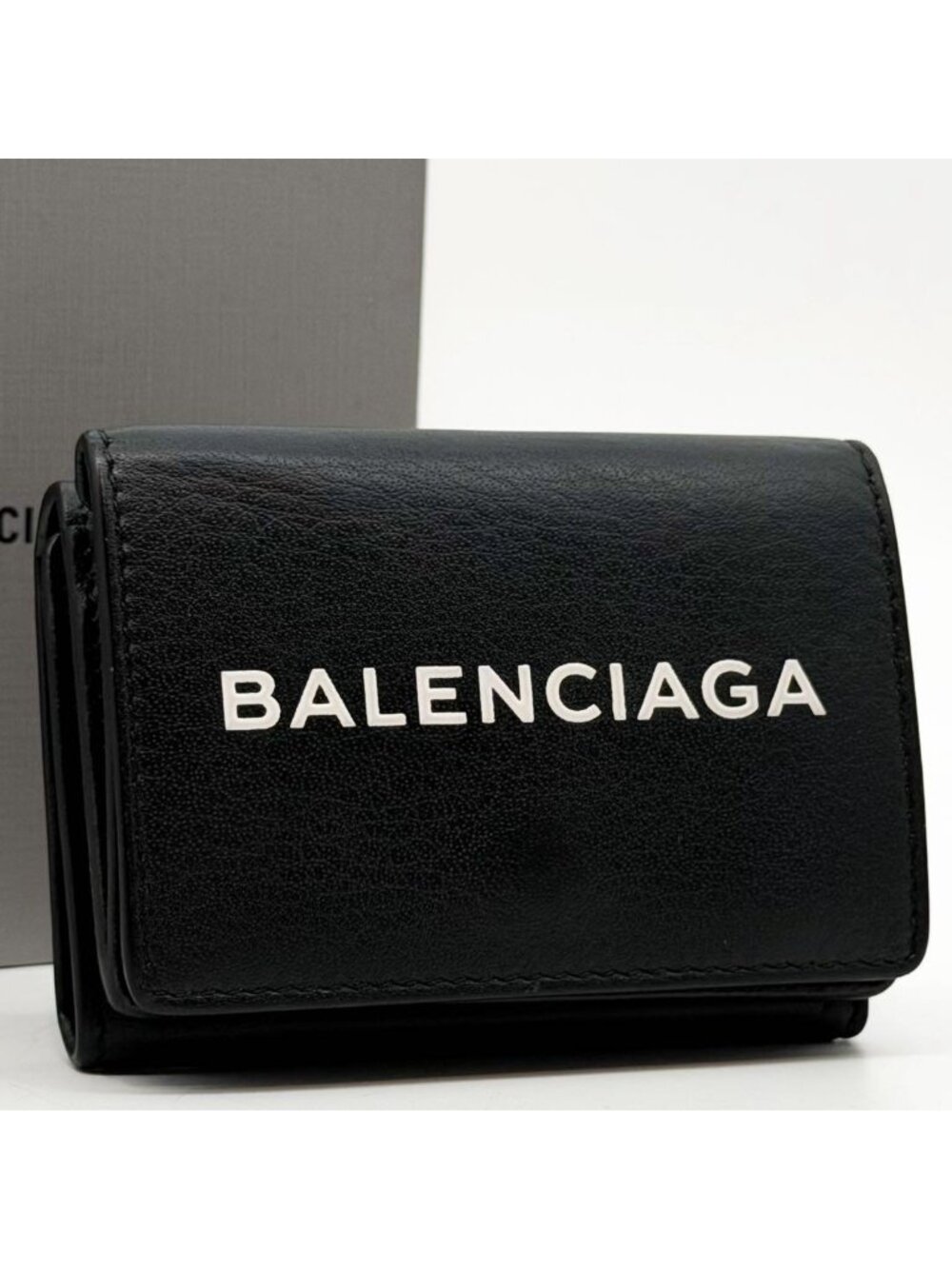 Balenciaga Cash Mini Everyday Trifold Compact Wallet